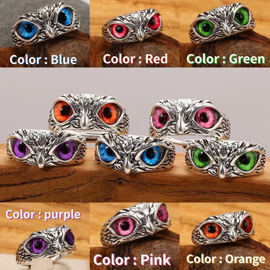 🦉 Anillo Vintage de Búho ajustable 2x1