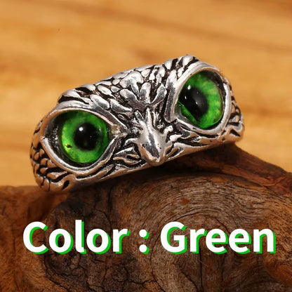 🦉 Anillo Vintage de Búho ajustable 2x1