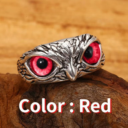🦉 Anillo Vintage de Búho ajustable 2x1