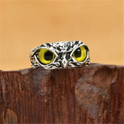 🦉 Anillo Vintage de Búho ajustable 2x1