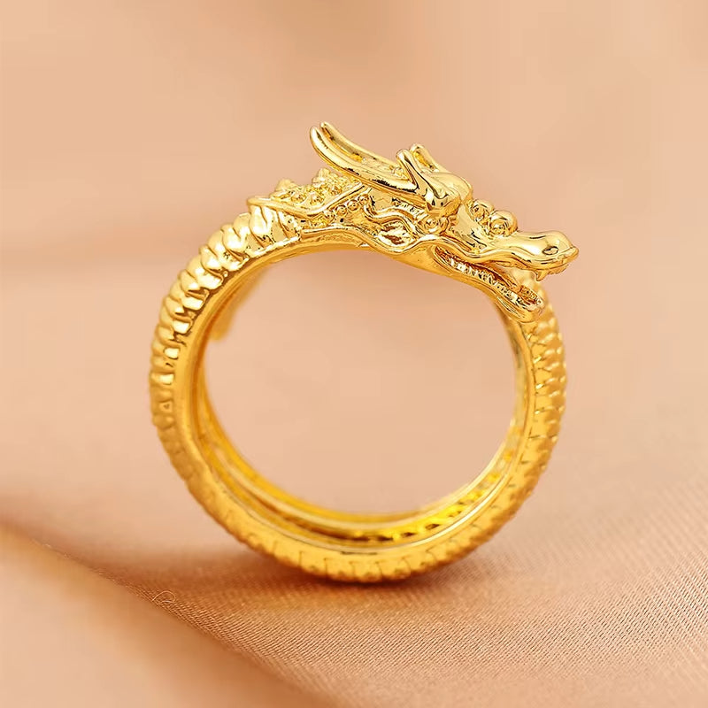 ANILLO DRAGON DORADO AJUSTABLE