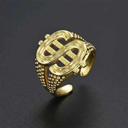 💲 Anillo con Símbolo de Dólar ajustable