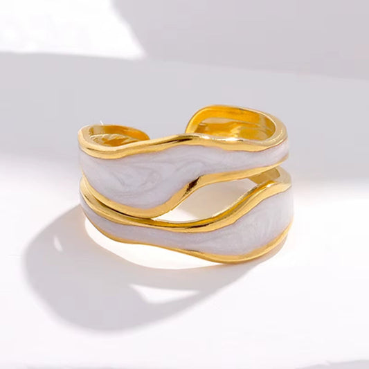 Anillo de Acero Inoxidable con Doble Goteo
