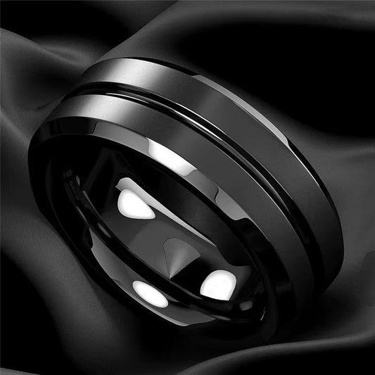 Anillo black de acero inox