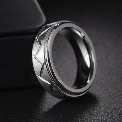 Anillo de acero inox rustico