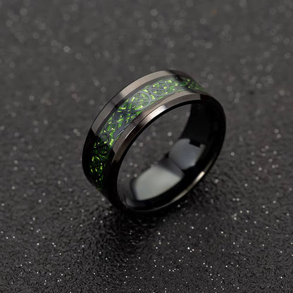 Anillo de dragón de acero inoxidable