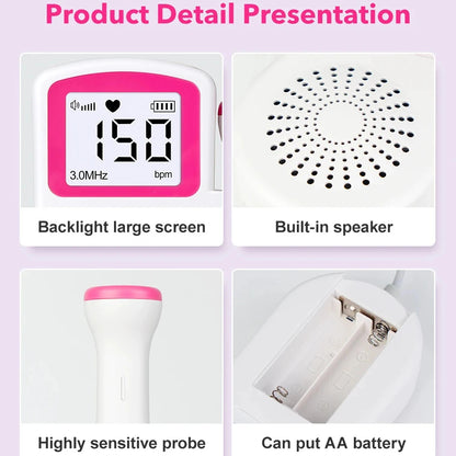 Doppler Fetal Portátil - Emisor de Latidos