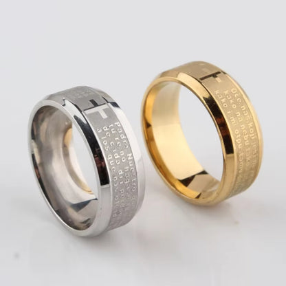 ANILLO CRUZ ACERO INOX