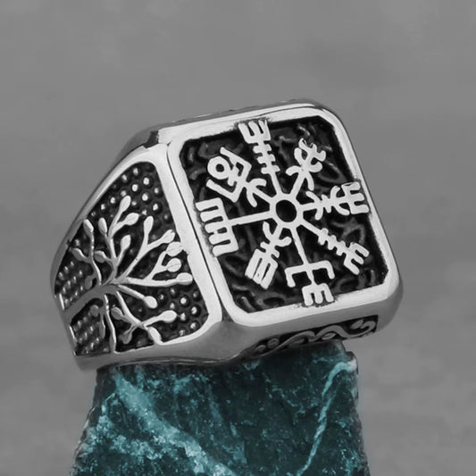 🔱 Anillo Vikingo Arbol de la vida
