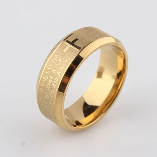ANILLO CRUZ ACERO INOX
