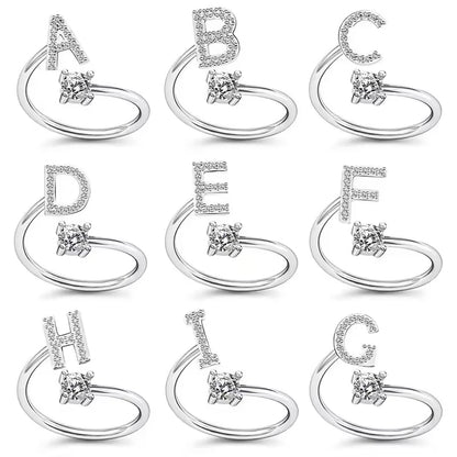ANILLO CON LETRAS A-Z AJUSTABLE