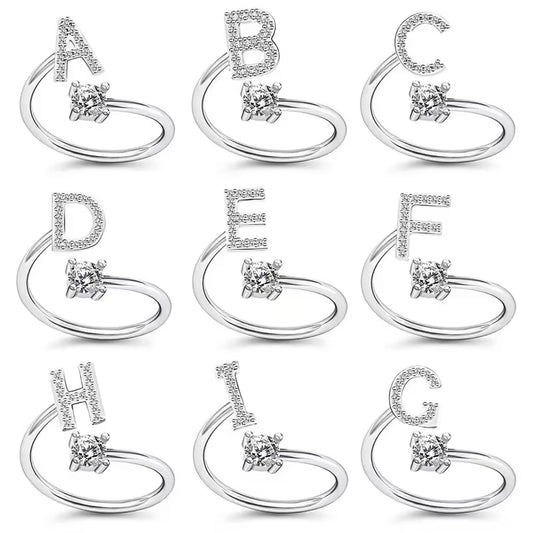ANILLO CON LETRAS A-Z AJUSTABLE