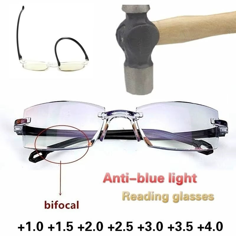 LENTES TRANSPARENTE BIFOCAL TR90 2x1