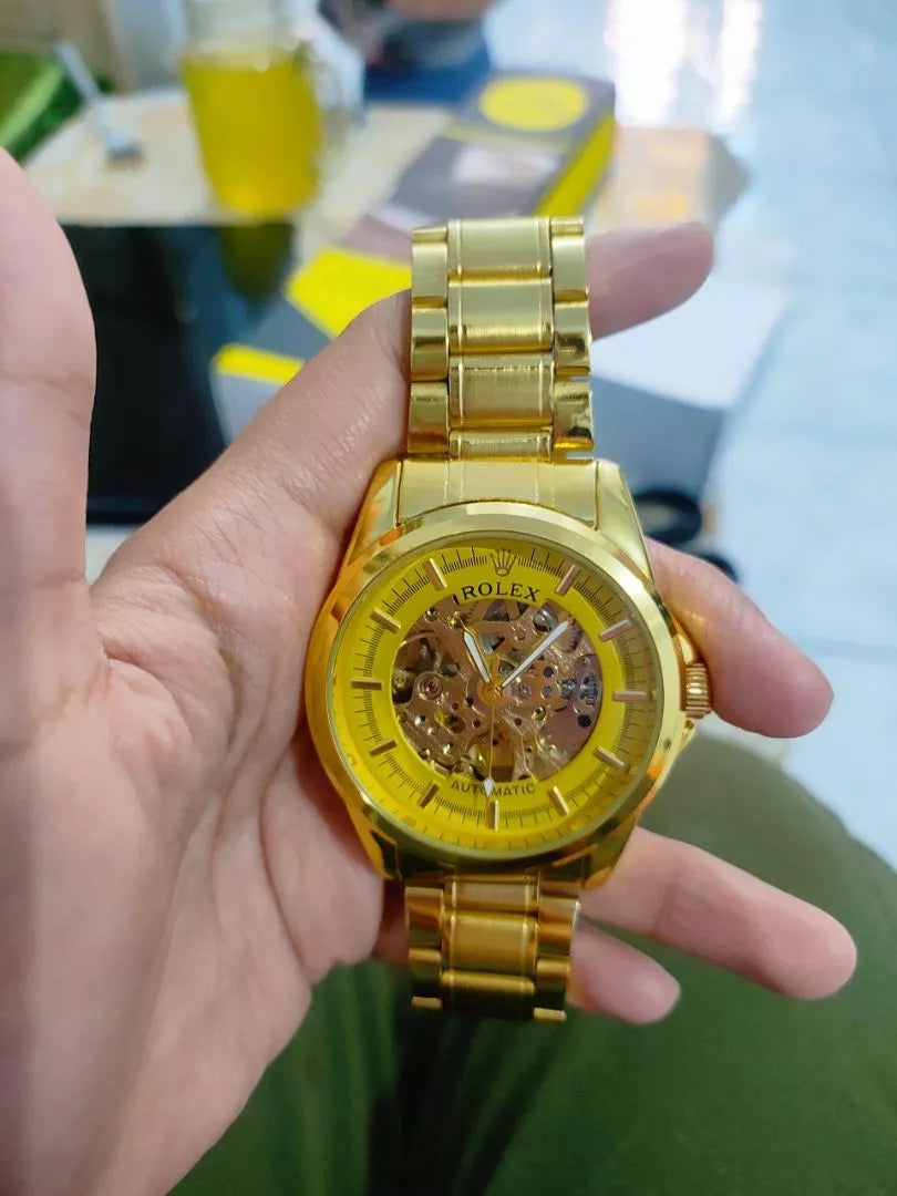 🕰️ ROLEX AUTOMÁTICO SKELTON EDICION DORADO
