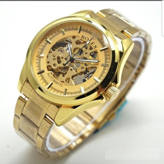 🕰️ ROLEX AUTOMÁTICO SKELTON EDICION DORADO