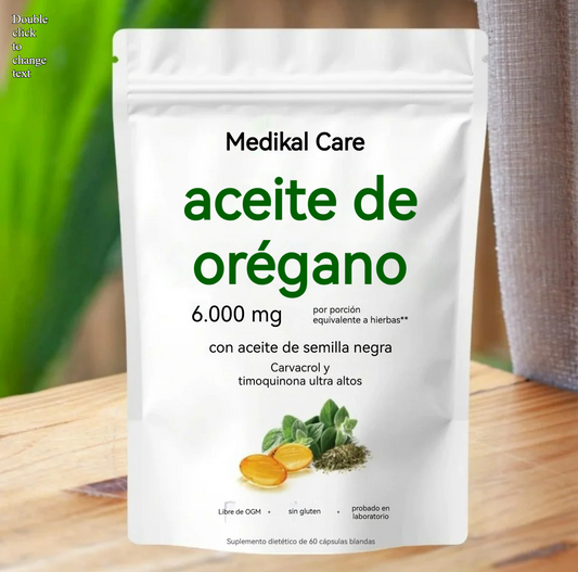 Cápsulas Naturales de Aceite de Orégano + Semilla Negra 180 capsulas