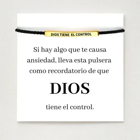 Pulsera con Mensaje de Fe “Dios Tiene el Control” – Regalo con Propósito