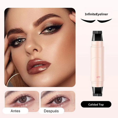 Delineador 2 en 1 + Sello Alado | InfiniteEyeliner™ Larga Duración