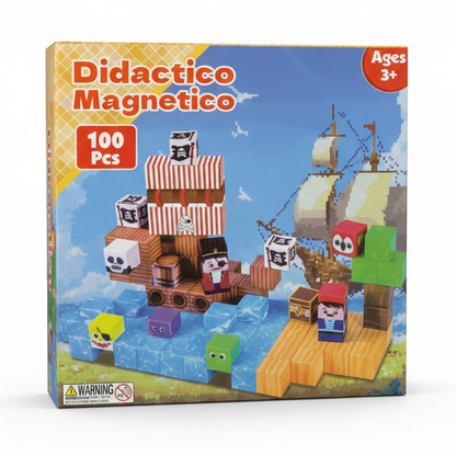 Bloques magnéticos Minecraft 100piezas