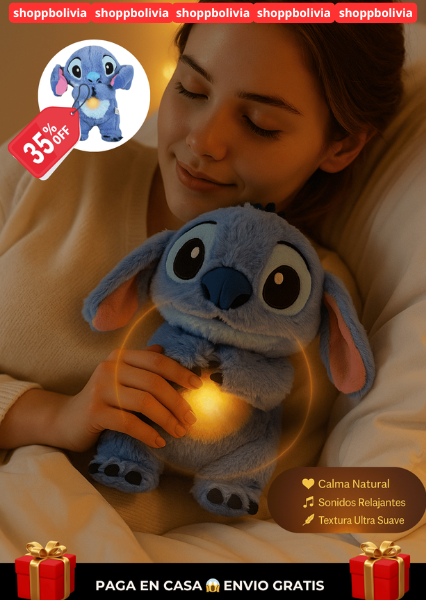 Peluche Stich que Respira - SnugglePop 2x1